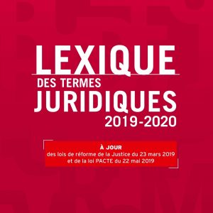 Lexique des termes juridiques 2019-2020